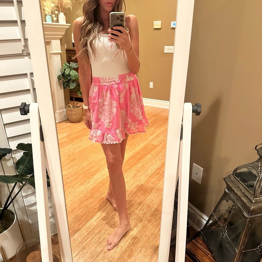 Preppy Girl Palm Beach Pink Floral Women's Skirt